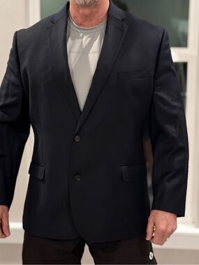 Lauren Ralph Lauren Slim Men’s Navy Sport Coat 2 Button Classic Tailored - 50R
